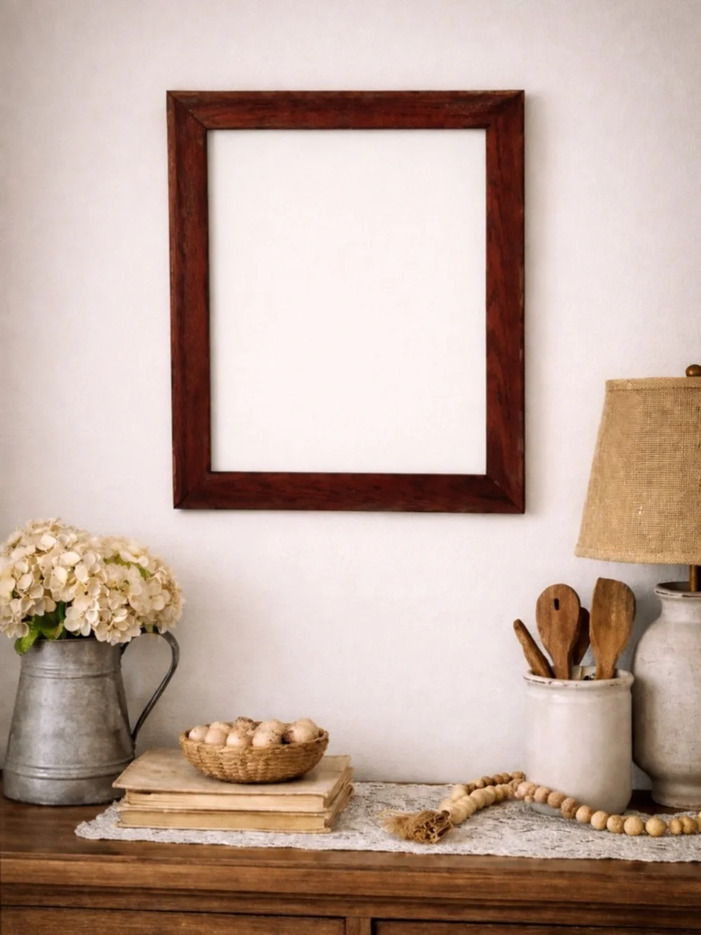 Vintage Red Wood Frame